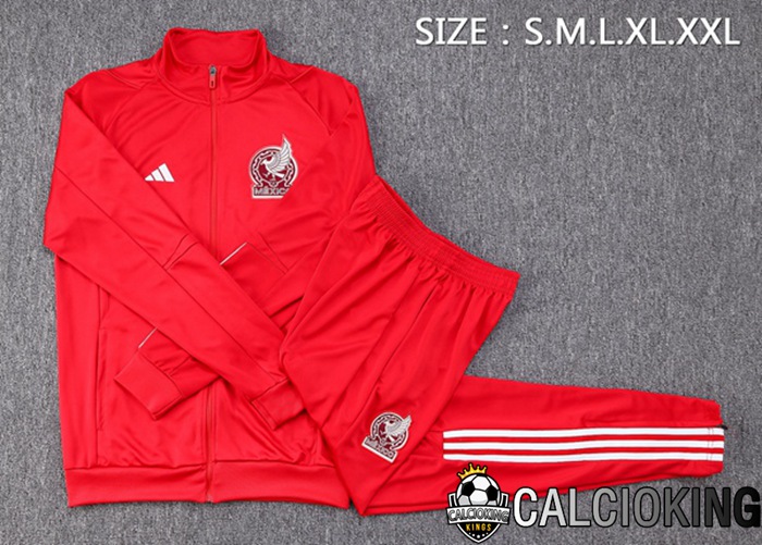 Insieme Tuta Calcio - Giacca Messico Rosso 2023/2024
