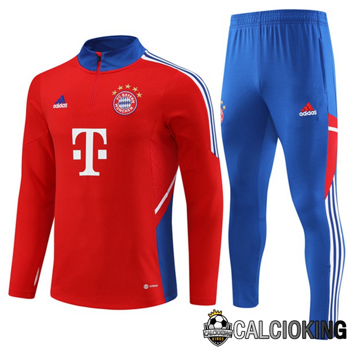 Comprare Maglia Calcio 2024 2025 2026 Personalizzazione,Tuta Da Calcio,Maglie De Calcio Retro Online | Insieme Tuta Calcio Bayern Monaco Rosso 2023/2024