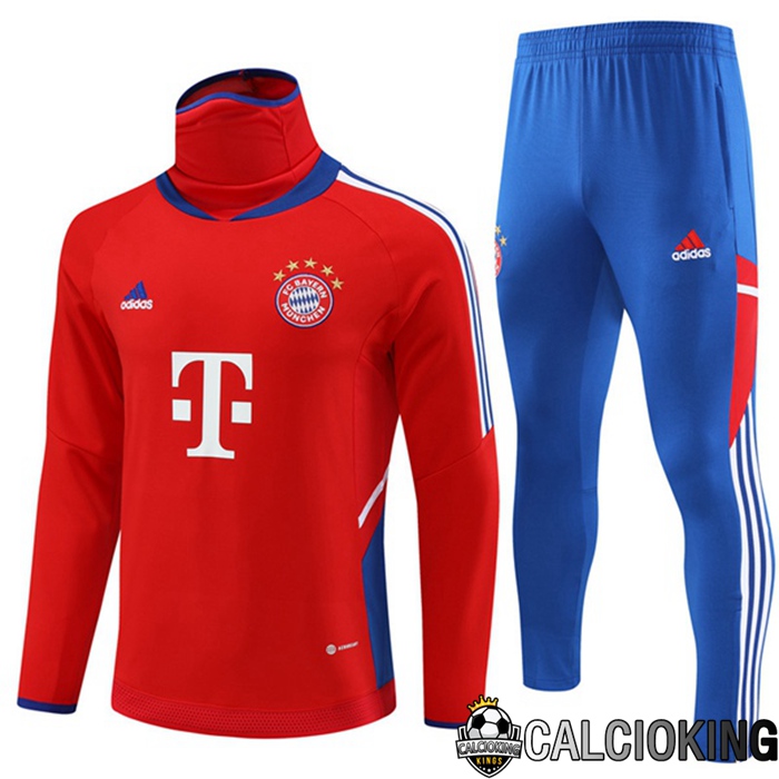 Comprare Maglia Calcio 2024 2025 2026 Personalizzazione,Tuta Da Calcio,Maglie De Calcio Retro Online | Insieme Tuta Calcio Bayern Monaco Collo alto Rosso 2023/2024