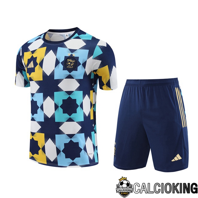 Comprare Maglia Calcio 2024 2025 2026 Personalizzazione,Tuta Da Calcio,Maglie De Calcio Retro Online | T Shirt Allenamento Algeria + Pantaloncini Bianco Blu 2023/2024