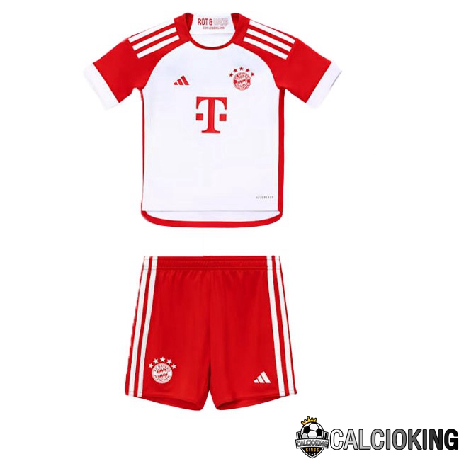 Comprare Maglia Calcio 2024 2025 2026 Personalizzazione,Tuta Da Calcio,Maglie De Calcio Retro Online | Maglia Calcio Bayern Monaco Bambino Prima Bianco Rosso 2023/2024