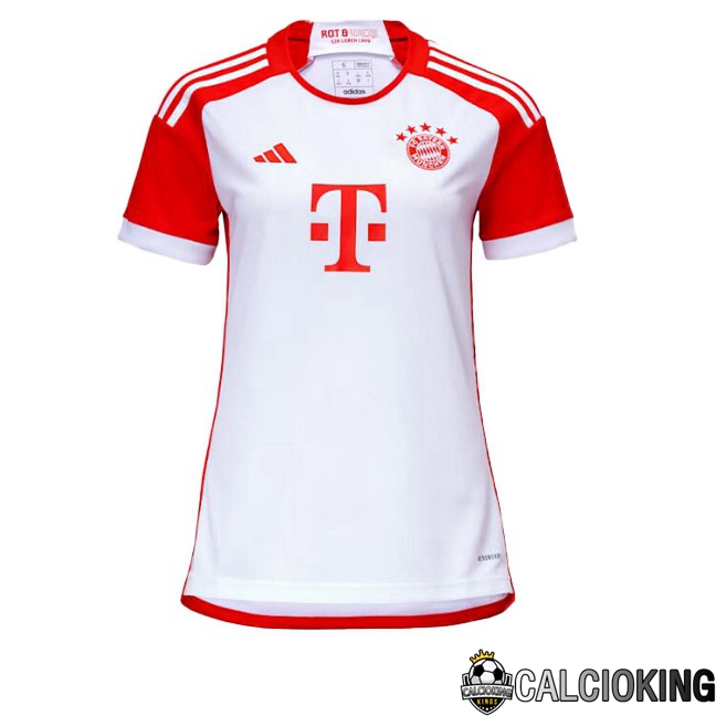 Comprare Maglia Calcio 2024 2025 2026 Personalizzazione,Tuta Da Calcio,Maglie De Calcio Retro Online | Maglia Calcio Bayern Monaco Donna Prima Bianco Rosso 2023/2024