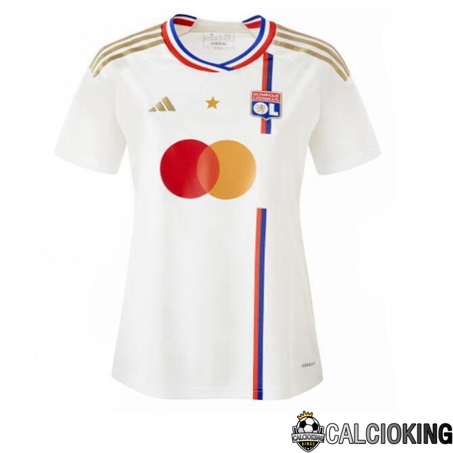 Comprare Maglia Calcio 2024 2025 2026 Personalizzazione,Tuta Da Calcio,Maglie De Calcio Retro Online | Maglia Calcio Lyon OL Donna Prima Bianco 2023/2024