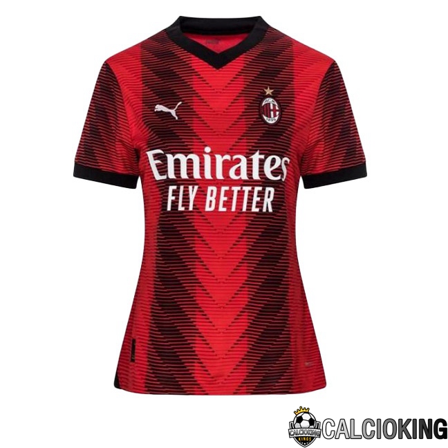 Comprare Maglia Calcio 2024 2025 2026 Personalizzazione,Tuta Da Calcio,Maglie De Calcio Retro Online | Maglia Calcio AC Milan Donna Prima Rosso 2023/2024