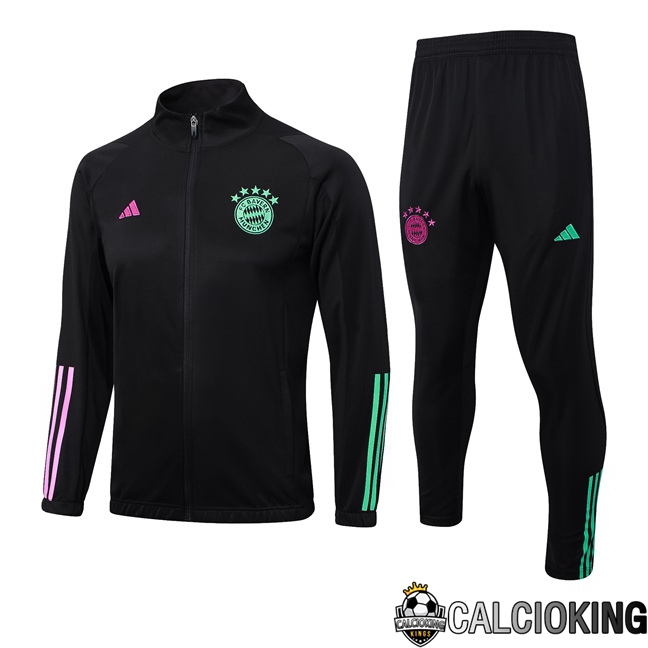 Comprare Maglia Calcio 2024 2025 2026 Personalizzazione,Tuta Da Calcio,Maglie De Calcio Retro Online | Insieme Tuta Calcio - Giacca Bayern Monaco Nero 2023/2024