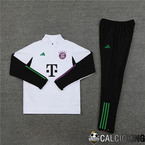 Insieme Tuta Calcio Bayern Monaco Bianco 2023/2024