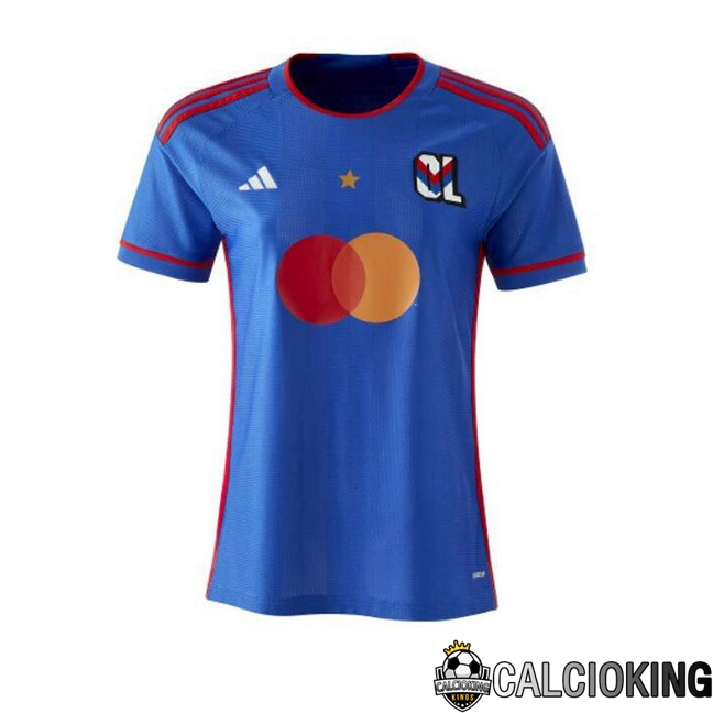 Comprare Maglia Calcio 2024 2025 2026 Personalizzazione,Tuta Da Calcio,Maglie De Calcio Retro Online | Maglie Calcio Lyon OL Donna Seconda Blu 2023/2024