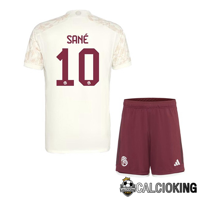 Comprare Maglia Calcio 2024 2025 2026 Personalizzazione,Tuta Da Calcio,Maglie De Calcio Retro Online | Maglie Calcio Bayern Monaco (Sané 10) Bambino Terza Giallo 2023/2024