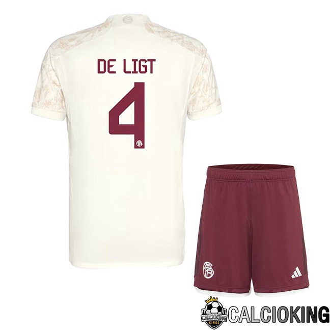 Comprare Maglia Calcio 2024 2025 2026 Personalizzazione,Tuta Da Calcio,Maglie De Calcio Retro Online | Maglie Calcio Bayern Monaco (de Ligt 4) Bambino Terza Giallo 2023/2024