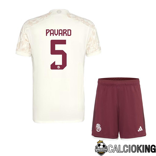 Comprare Maglia Calcio 2024 2025 2026 Personalizzazione,Tuta Da Calcio,Maglie De Calcio Retro Online | Maglie Calcio Bayern Monaco (Pavard 5) Bambino Terza Giallo 2023/2024