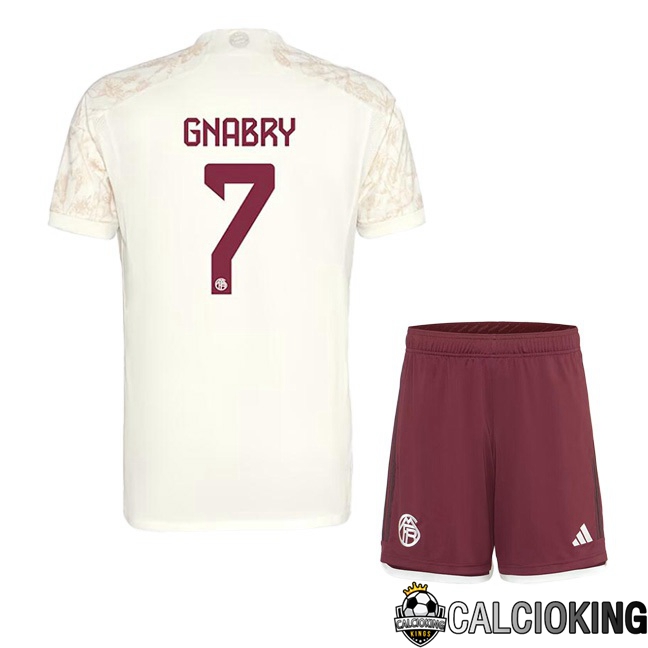 Comprare Maglia Calcio 2024 2025 2026 Personalizzazione,Tuta Da Calcio,Maglie De Calcio Retro Online | Maglie Calcio Bayern Monaco (Gnabry 7) Bambino Terza Giallo 2023/2024