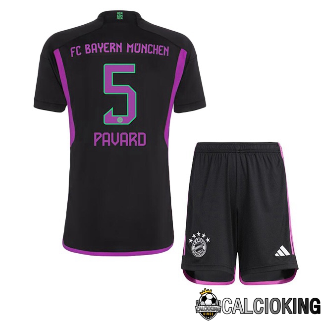 Comprare Maglia Calcio 2024 2025 2026 Personalizzazione,Tuta Da Calcio,Maglie De Calcio Retro Online | Maglie Calcio Bayern Monaco (Pavard 5) Bambino Seconda Nero 2023/2024