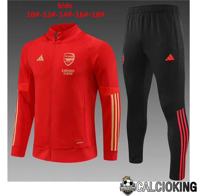 Insieme Tuta Calcio - Giacca Arsenal Bambino Rosso 2023/2024