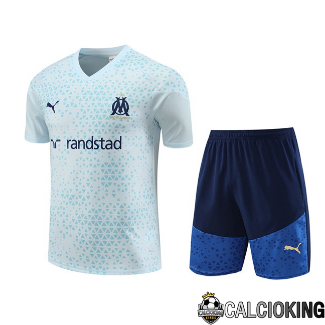 Comprare Maglia Calcio 2024 2025 2026 Personalizzazione,Tuta Da Calcio,Maglie De Calcio Retro Online | T Shirt Allenamento Marsiglia OM + Pantaloncini Blu 2023/2024
