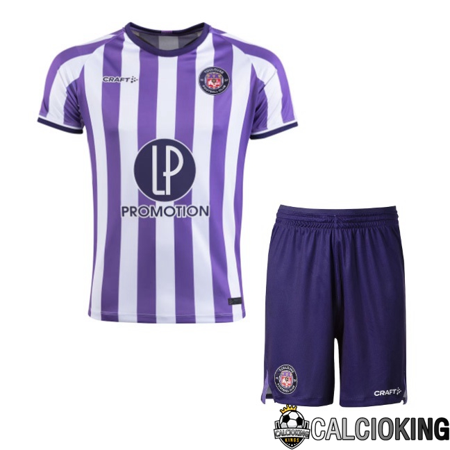 Comprare Maglia Calcio 2024 2025 2026 Personalizzazione,Tuta Da Calcio,Maglie De Calcio Retro Online | Maglie Calcio Toulouse Bambino Prima Viola Bianco 2023/2024