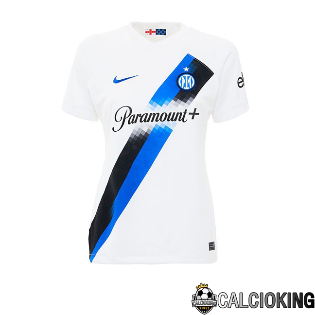 Comprare Maglia Calcio 2024 2025 2026 Personalizzazione,Tuta Da Calcio,Maglie De Calcio Retro Online | Maglie Calcio Inter Milan Donna Seconda Bianco 2023/2024