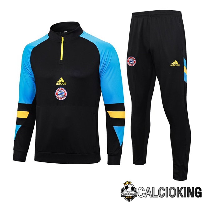 Comprare Maglia Calcio 2024 2025 2026 Personalizzazione,Tuta Da Calcio,Maglie De Calcio Retro Online | Insieme Tuta Calcio Bayern Monaco Nero Blu 2023/2024