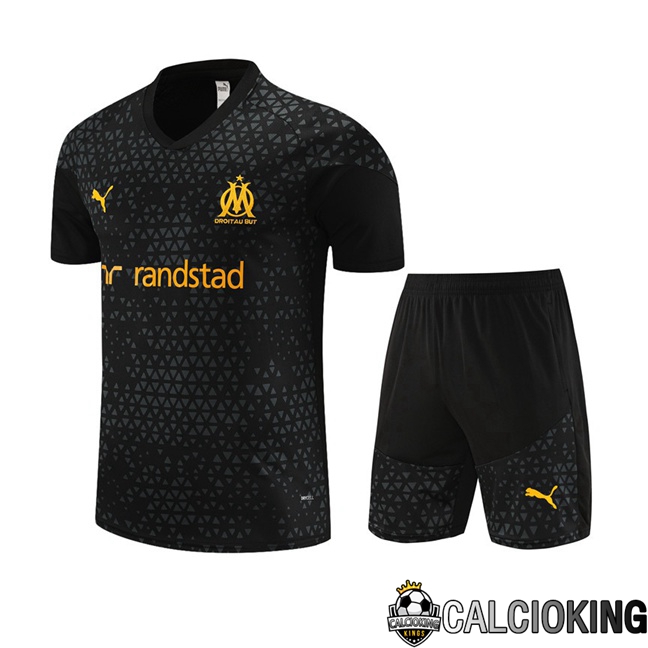 Comprare Maglia Calcio 2024 2025 2026 Personalizzazione,Tuta Da Calcio,Maglie De Calcio Retro Online | T Shirt Allenamento Marsiglia OM + Pantaloncini Nero 2023/2024