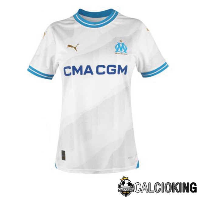 Comprare Maglia Calcio 2024 2025 2026 Personalizzazione,Tuta Da Calcio,Maglie De Calcio Retro Online | Maglie Calcio Marsiglia OM Donna Prima Bianco 2023/2024
