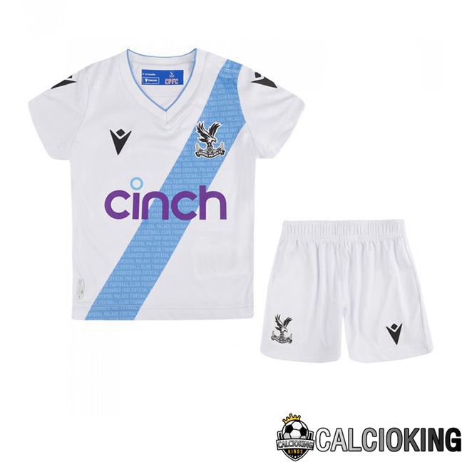 Comprare Maglia Calcio 2024 2025 2026 Personalizzazione,Tuta Da Calcio,Maglie De Calcio Retro Online | Maglie Calcio Crystal Palace Bambino Seconda Bianco 2023/2024