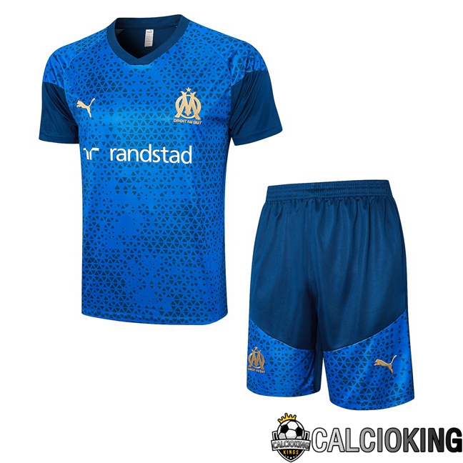 Comprare Maglia Calcio 2024 2025 2026 Personalizzazione,Tuta Da Calcio,Maglie De Calcio Retro Online | T Shirt Allenamento Marsiglia OM + Pantaloncini Blu 2023/2024