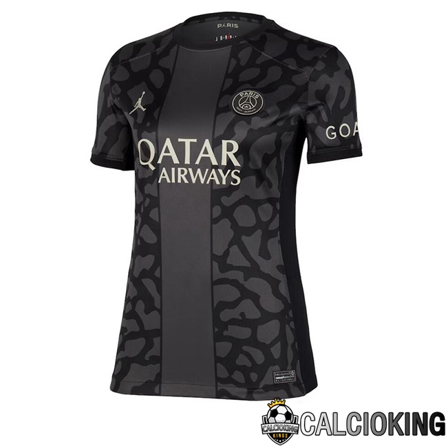 Comprare Maglia Calcio 2024 2025 2026 Personalizzazione,Tuta Da Calcio,Maglie De Calcio Retro Online | Maglie Calcio Paris PSG Donna Terza Nero 2023/2024