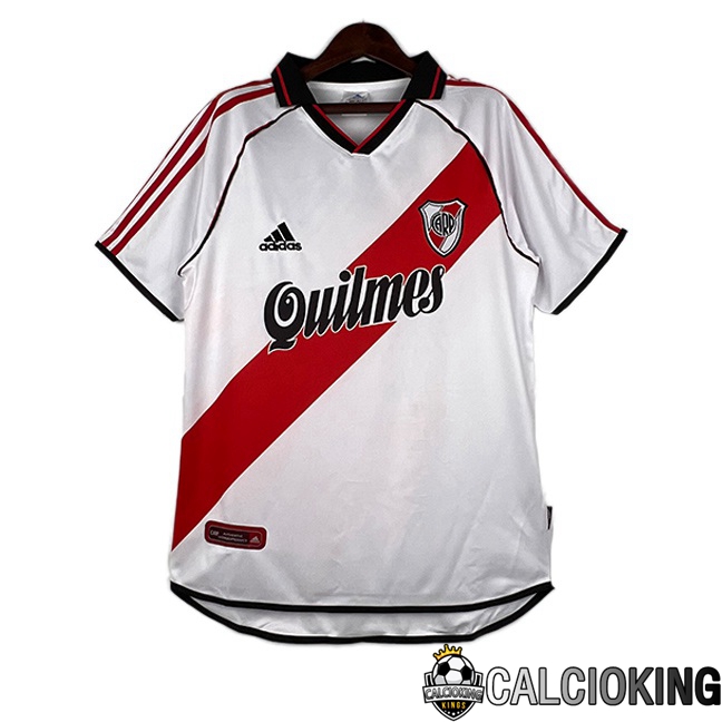Comprare Maglia Calcio 2024 2025 2026 Personalizzazione,Tuta Da Calcio,Maglie De Calcio Retro Online | Maglie Calcio River Plate Retro Prima Bianco 2000-2001
