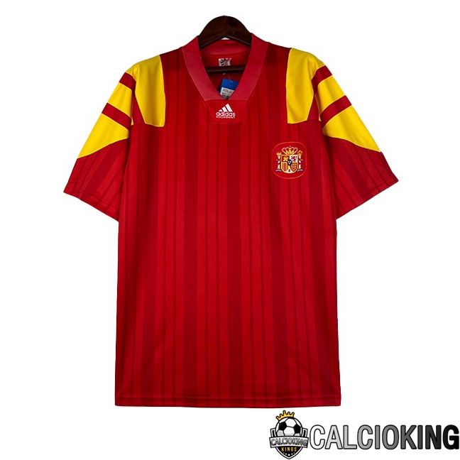 Comprare Maglia Calcio 2024 2025 2026 Personalizzazione,Tuta Da Calcio,Maglie De Calcio Retro Online | Maglie Calcio Spagna Retro Prima Rosso 1992-1994