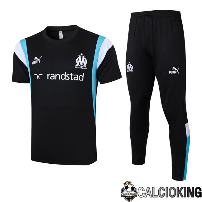 Comprare Maglia Calcio 2024 2025 2026 Personalizzazione,Tuta Da Calcio,Maglie De Calcio Retro Online | Insieme T Shirt Allenamento Marsiglia OM + Pantaloni Nero 2023/2024