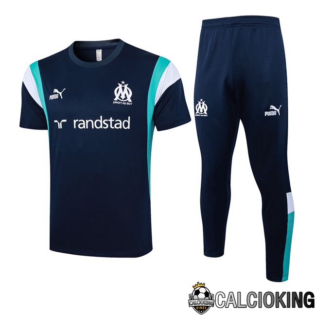 Comprare Maglia Calcio 2024 2025 2026 Personalizzazione,Tuta Da Calcio,Maglie De Calcio Retro Online | Insieme T Shirt Allenamento Marsiglia OM + Pantaloni Blu Reale 2023/2024