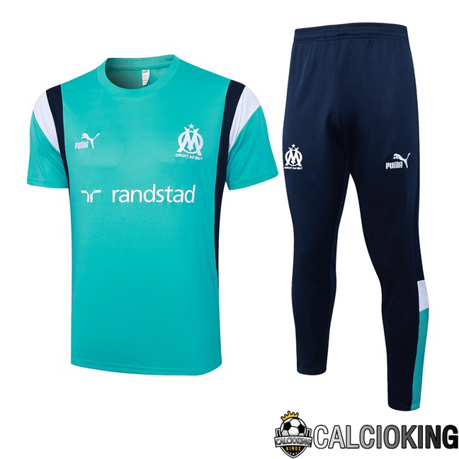Comprare Maglia Calcio 2024 2025 2026 Personalizzazione,Tuta Da Calcio,Maglie De Calcio Retro Online | Insieme T Shirt Allenamento Marsiglia OM + Pantaloni Verde 2023/2024