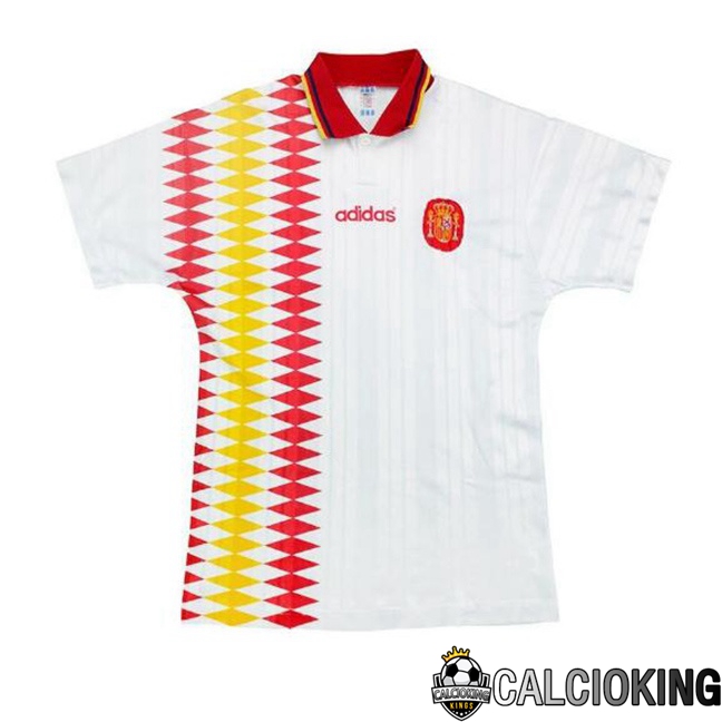 Comprare Maglia Calcio 2024 2025 2026 Personalizzazione,Tuta Da Calcio,Maglie De Calcio Retro Online | Maglie Calcio Espagne Retro Seconda Bianco 1994