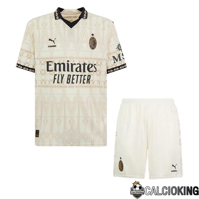Comprare Maglia Calcio 2024 2025 2026 Personalizzazione,Tuta Da Calcio,Maglie De Calcio Retro Online | Maglie Calcio AC Milan Bambino Quarto Giallo 2023/2024