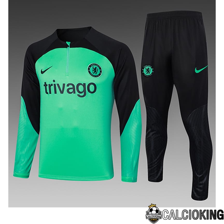 Comprare Maglia Calcio 2024 2025 2026 Personalizzazione,Tuta Da Calcio,Maglie De Calcio Retro Online | Insieme Tuta Calcio FC Chelsea Bambino Verde/Nero 2023/2024