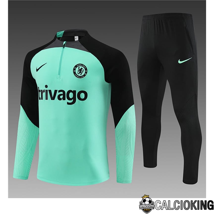 Comprare Maglia Calcio 2024 2025 2026 Personalizzazione,Tuta Da Calcio,Maglie De Calcio Retro Online | Insieme Tuta Calcio FC Chelsea Bambino Verde/Nero 2023/2024