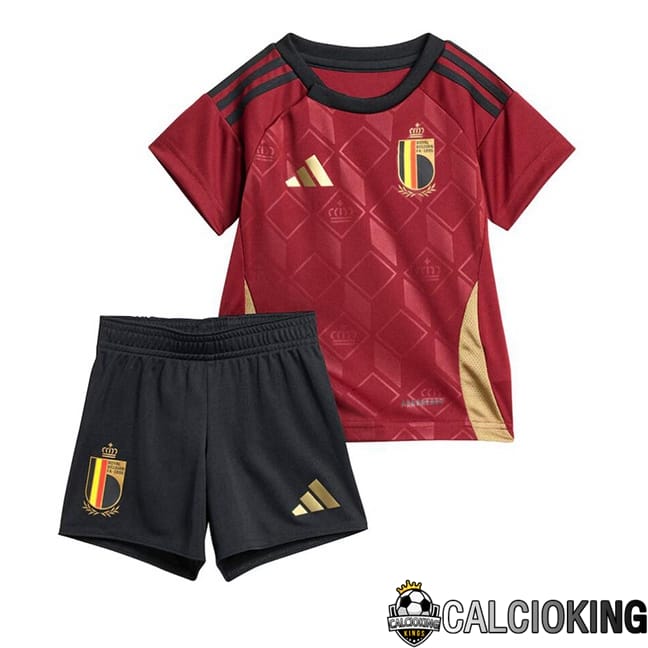 Comprare Maglia Calcio 2024 2025 2026 Personalizzazione,Tuta Da Calcio,Maglie De Calcio Retro Online | Maglie Calcio Belgio Bambino Prima Rosso UEFA Euro 2024