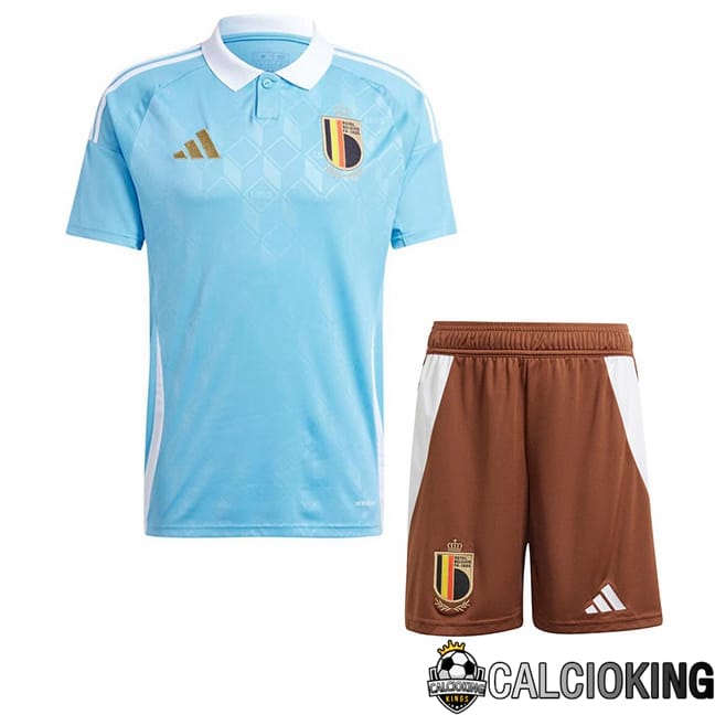 Comprare Maglia Calcio 2024 2025 2026 Personalizzazione,Tuta Da Calcio,Maglie De Calcio Retro Online | Maglie Calcio Belgio Bambino Seconda Blu UEFA Euro 2024
