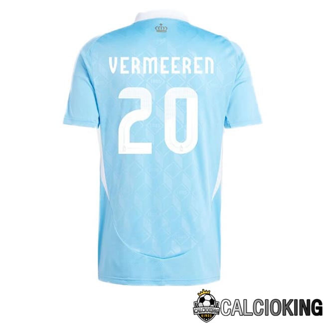 Comprare Maglia Calcio 2024 2025 2026 Personalizzazione,Tuta Da Calcio,Maglie De Calcio Retro Online | Maglie Calcio Belgio (VERMEEREN 20) Seconda Blu UEFA Euro 2024