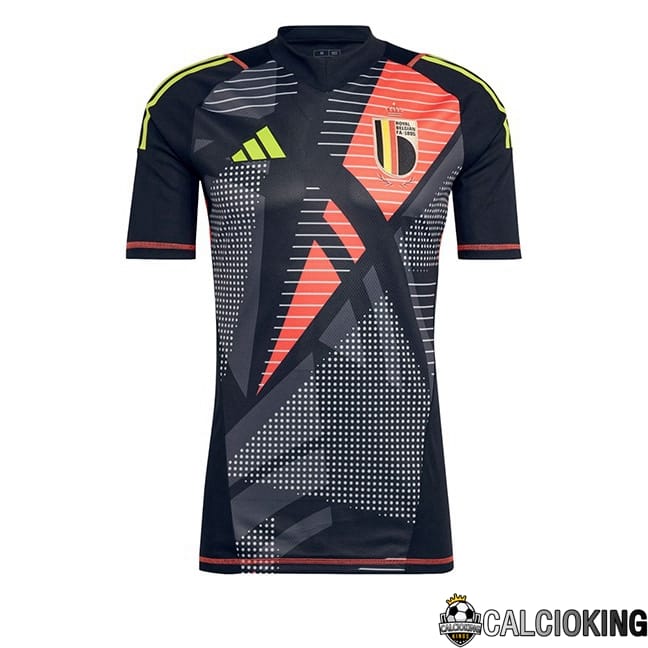 Comprare Maglia Calcio 2024 2025 2026 Personalizzazione,Tuta Da Calcio,Maglie De Calcio Retro Online | Maglie Calcio Belgio Portiere Nero UEFA Euro 2024