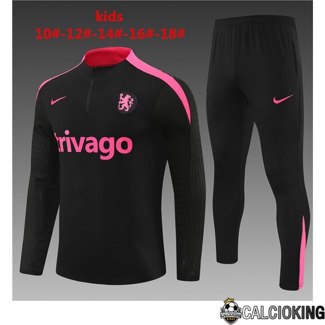 Comprare Maglia Calcio 2024 2025 2026 Personalizzazione,Tuta Da Calcio,Maglie De Calcio Retro Online | Tuta Calcio FC Chelsea Bambino Nero 2024/2025