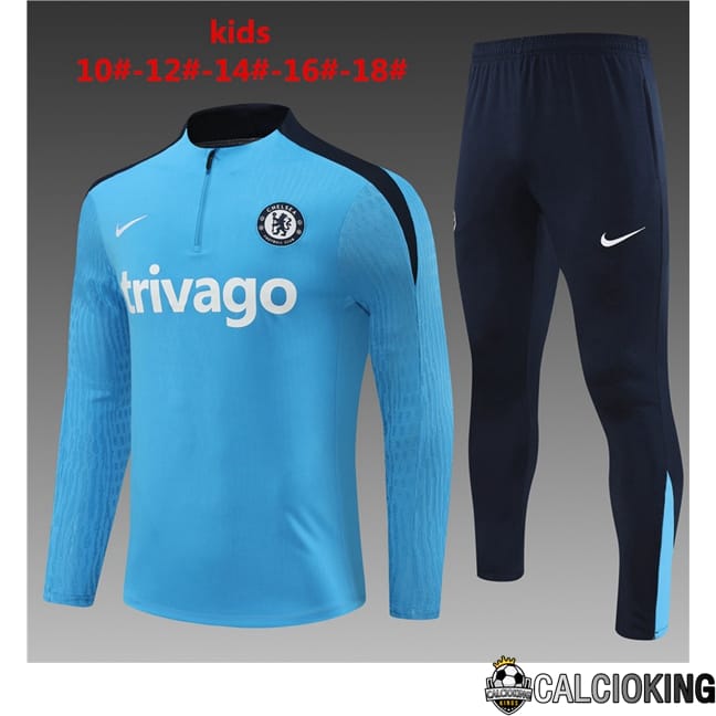 Comprare Maglia Calcio 2024 2025 2026 Personalizzazione,Tuta Da Calcio,Maglie De Calcio Retro Online | Tuta Calcio FC Chelsea Bambino Blu 2024/2025