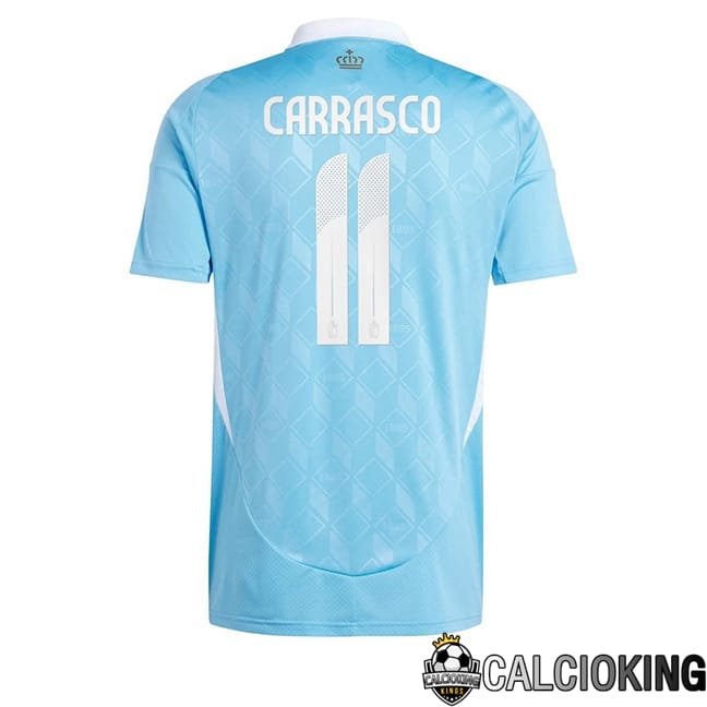 Comprare Maglia Calcio 2024 2025 2026 Personalizzazione,Tuta Da Calcio,Maglie De Calcio Retro Online | Maglie Calcio Belgio (CARRASCO 11) Seconda UEFA Euro 2024