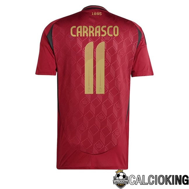 Comprare Maglia Calcio 2024 2025 2026 Personalizzazione,Tuta Da Calcio,Maglie De Calcio Retro Online | Maglie Calcio Belgio (CARRASCO 11) Prima UEFA Euro 2024