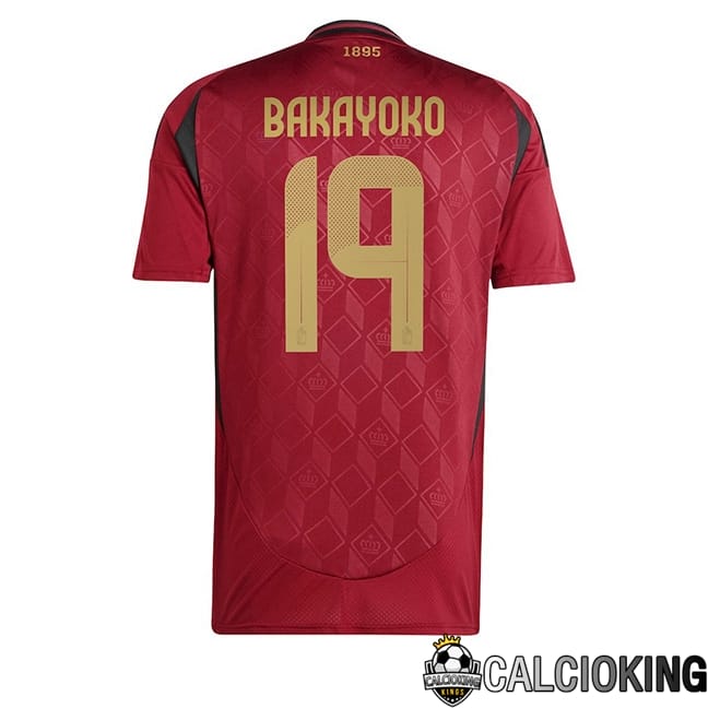 Comprare Maglia Calcio 2024 2025 2026 Personalizzazione,Tuta Da Calcio,Maglie De Calcio Retro Online | Maglie Calcio Belgio (BAKAYOKO 19) Prima UEFA Euro 2024