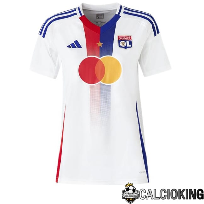 Comprare Maglia Calcio 2024 2025 2026 Personalizzazione,Tuta Da Calcio,Maglie De Calcio Retro Online | Maglie Calcio Lione OL Donna Prima Bianco 2024/2025