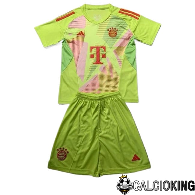 Comprare Maglia Calcio 2024 2025 2026 Personalizzazione,Tuta Da Calcio,Maglie De Calcio Retro Online | Maglie Calcio Bayern Monaco Bambino Portiere Verde 2024/2025