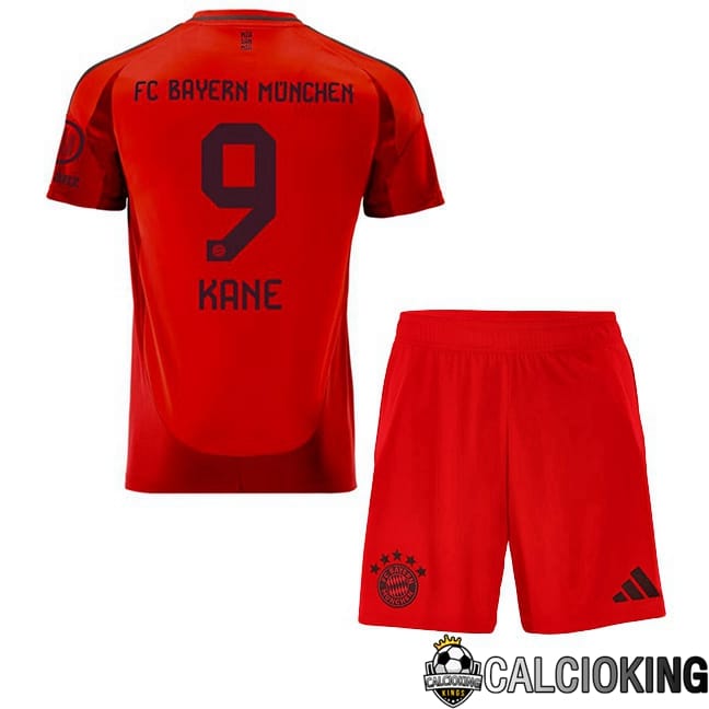 Comprare Maglia Calcio 2024 2025 2026 Personalizzazione,Tuta Da Calcio,Maglie De Calcio Retro Online | Maglie Calcio Bayern Monaco (Kane 9) Bambino Prima Rosso 2024/2025