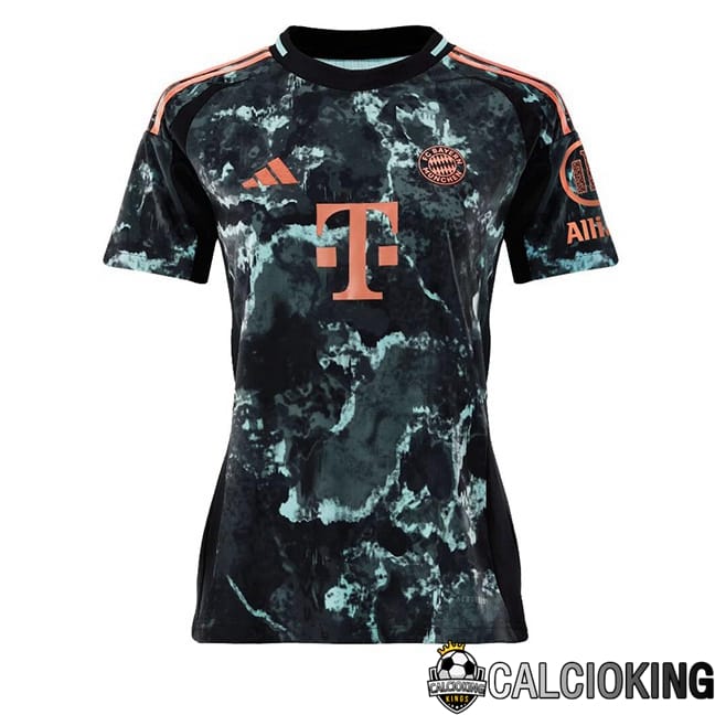 Comprare Maglia Calcio 2024 2025 2026 Personalizzazione,Tuta Da Calcio,Maglie De Calcio Retro Online | Maglia Calcio Bayern Monaco Donna Seconda Nero 2024/2025