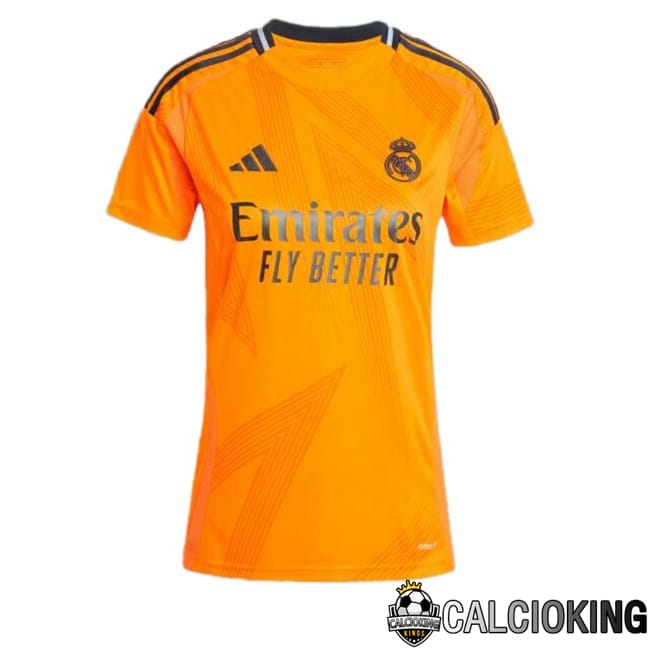 Comprare Maglia Calcio 2024 2025 2026 Personalizzazione,Tuta Da Calcio,Maglie De Calcio Retro Online | Maglia Calcio Real Madrid Donna Seconda Arancia 2024/2025