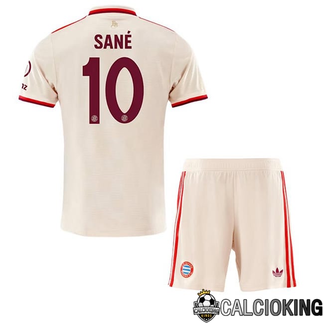 Comprare Maglia Calcio 2024 2025 2026 Personalizzazione,Tuta Da Calcio,Maglie De Calcio Retro Online | Maglia Calcio Bayern Monaco (Sané 10) Bambino Terza Giallo 2024/2025